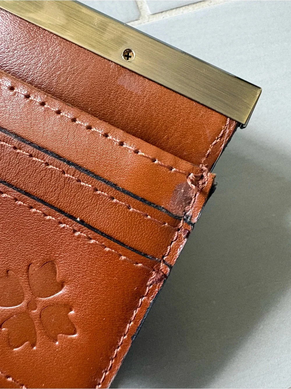 Patricia Nash Tooled Floral-Embossed Leather Cauchy Wallet